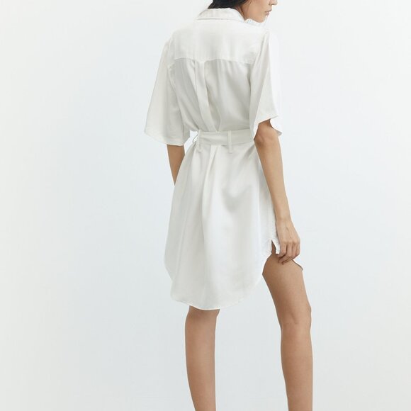 Elegant White High Low Dress - Picture 2 of 4